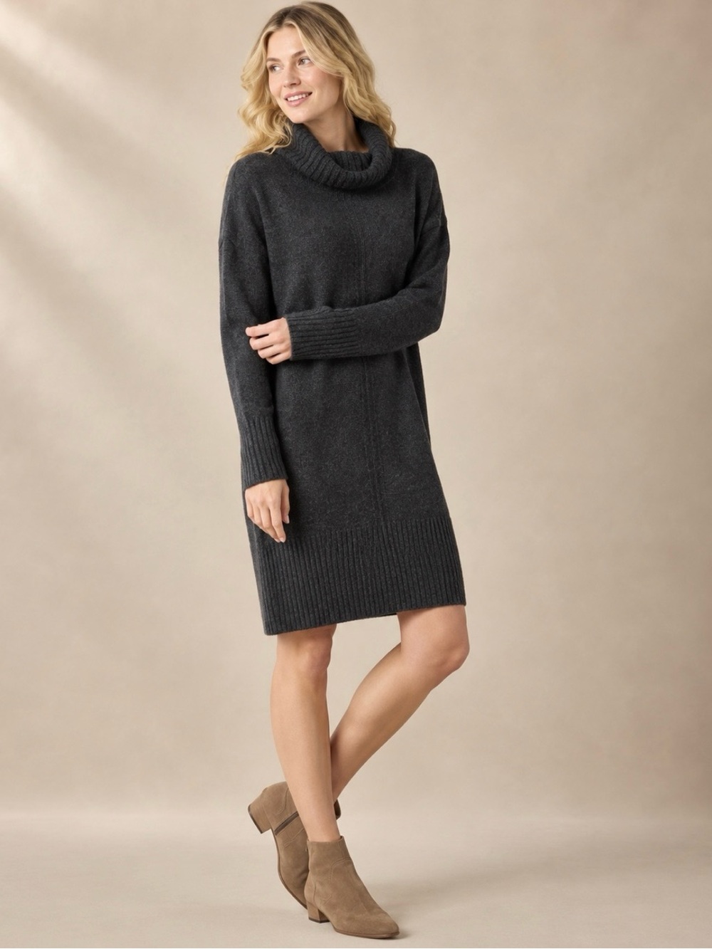 Sundance SONJA CASHMERE DRESS charcoal Size S‎